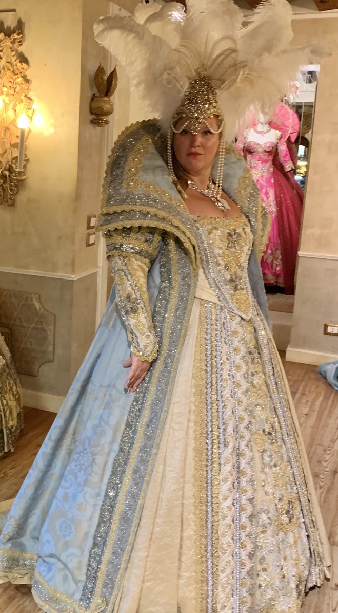 Lorraine in Venetian masquerade costume